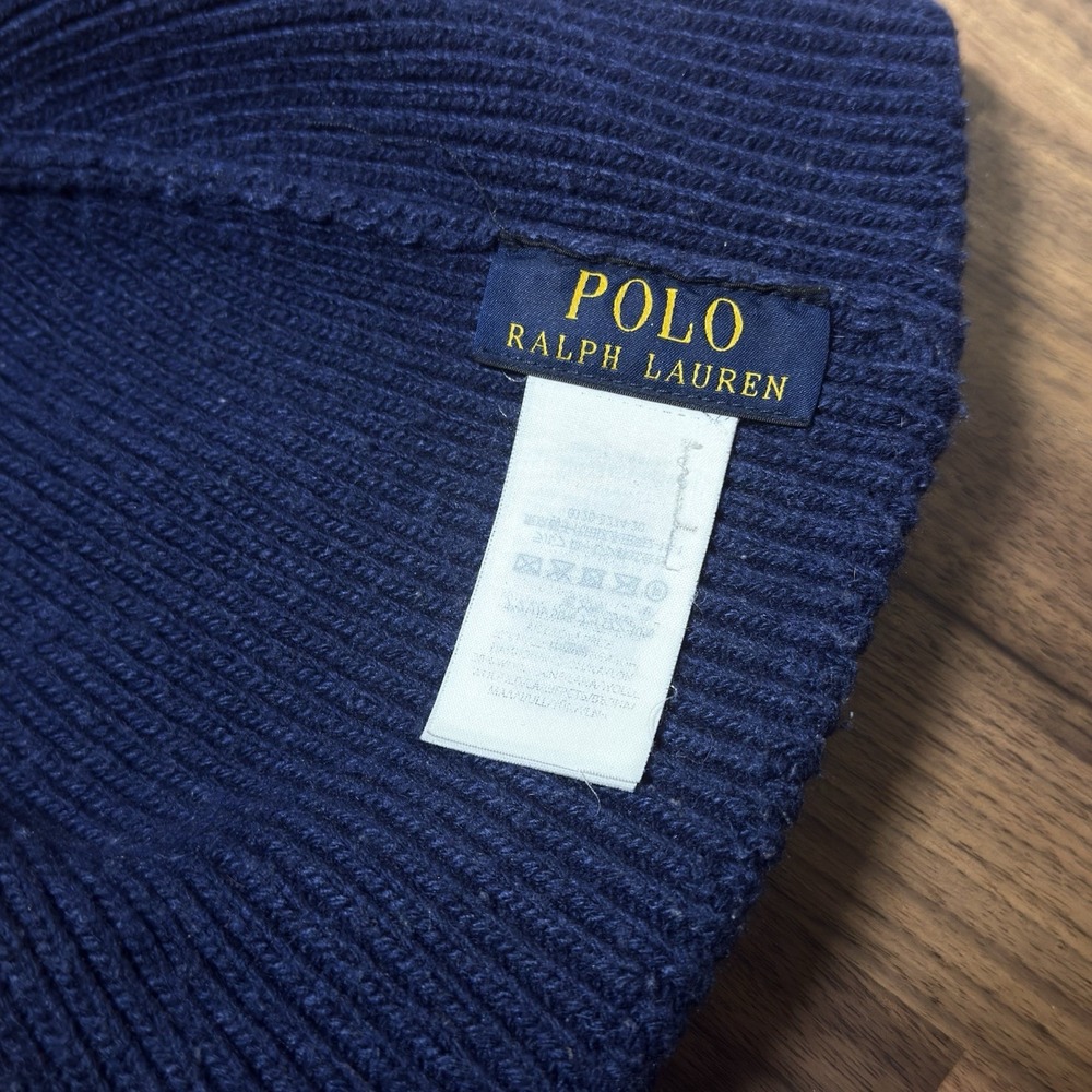Polo Ralph Lauren Polo Bear Beanie One Size Navy Blue Skully Toque Hat Logo - Picture 5 of 6